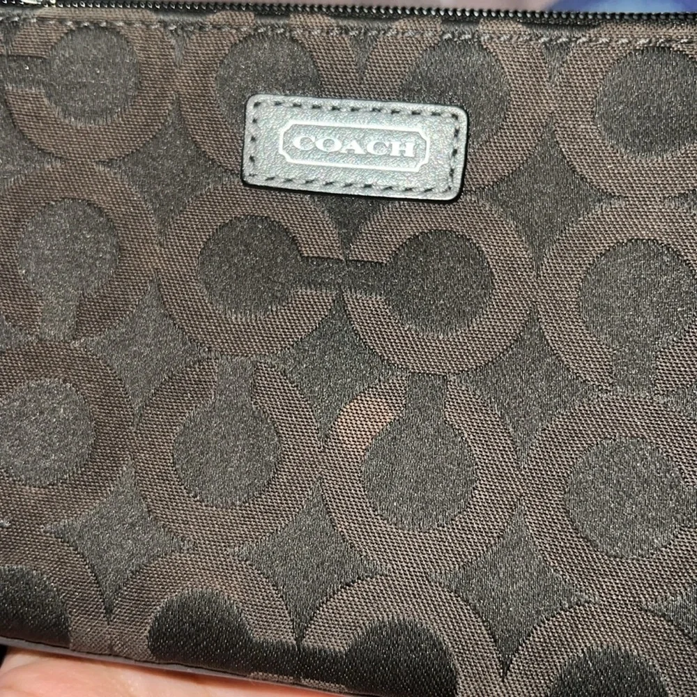 Coach brown wristlet wallet small wristlet coach brand wallet pouch wristlet - Picture 8 of 8